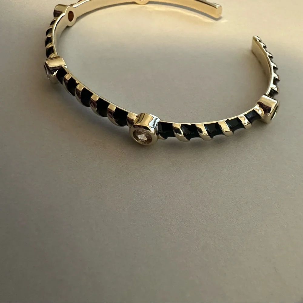 Elegant Silver and Black Women's Bracelet